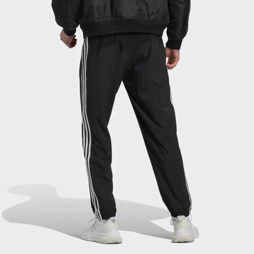 Quần Adidas Nam Chính Hãng -AEROREADY ESSENTIALS ELASTIC CUFF WOVEN 3-STRIPES PANTS - Đen | JapanSport IC9446