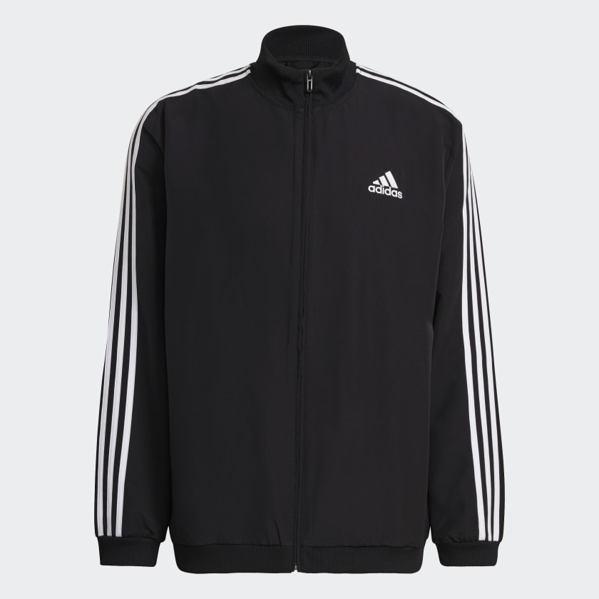 Áo Khoác Nam Adidas Chính hãng - AEROREADY Essentials Regular-Fit 3-Stripes Track Suit - Đen | JapanSport GK9950