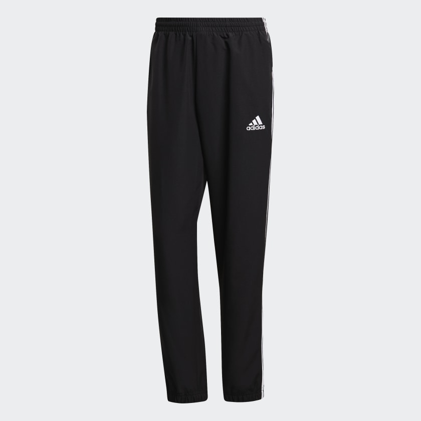 Quần Dài Nam Adidas Chính hãng - AEROREADY Essentials Regular-Fit 3-Stripes Track Suit - Đen | JapanSport GK9950