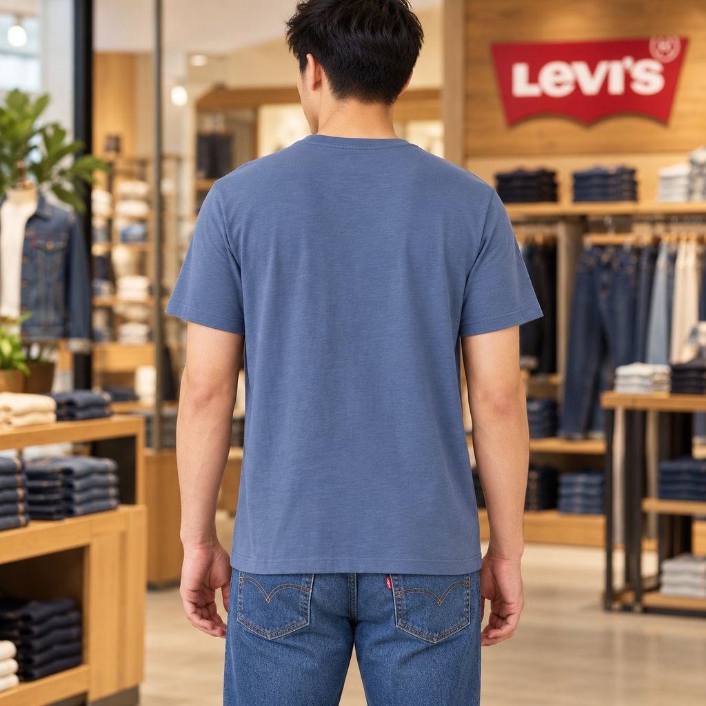 Áo Phông Levi's Chính Hãng - Classic Pocket T-Shirt- Màu Xanh | JapanSport 193420471