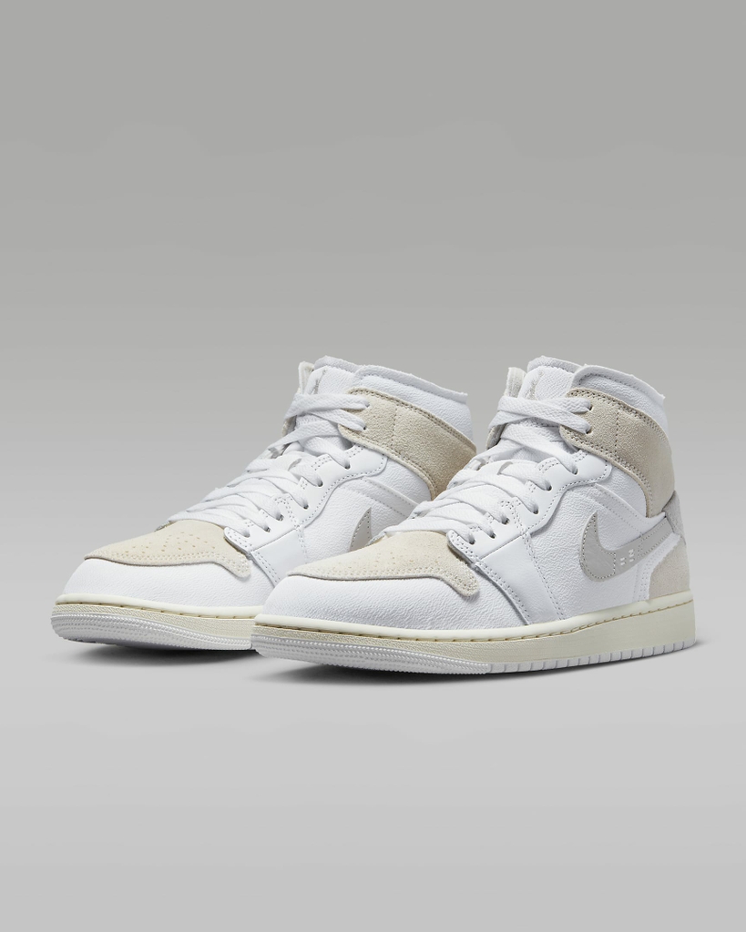 Giày Nike Nam Chính Hãng - Air Jordan 1 Mid SE Craft - Trắng | JapanSport DM9652-120