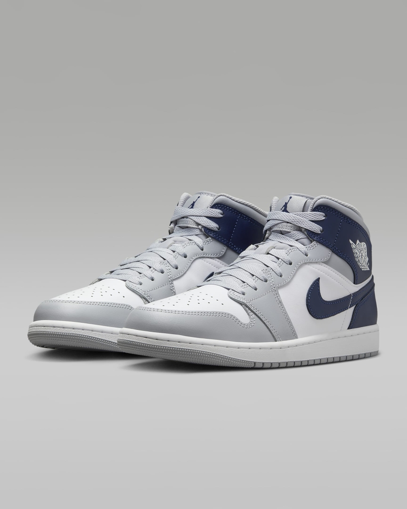 Giày Nike Nam Chính Hãng - Air Jordan 1 Mid - Màu Xám | JapanSport DQ8426-104
