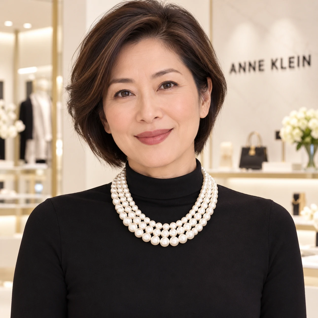 Vòng giả ngọc trai Nữ Anne Klein Chính Hãng - Giả Ngọc Trai 3 Tầng, Tông Vàng Sang Trọng | JapanSport  60507451