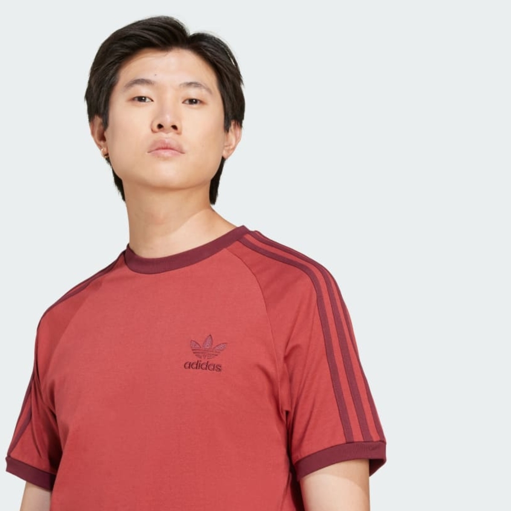 Áo Phông Adidas Nam Chính Hãng - Adicolor Classics 3-Stripes Tee - Màu Đỏ Ruby | JapanSport JN7019