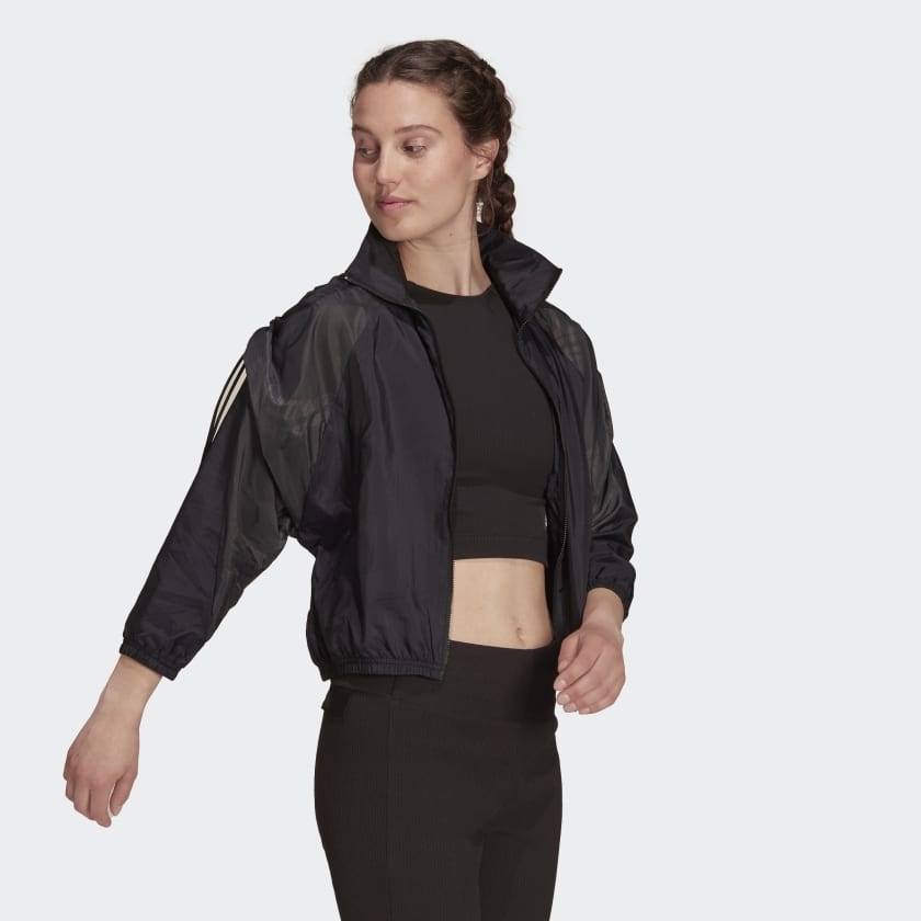 Áo Khoác Adidas Chính hãng - Dệt Thoi Siêu Nhẹ Sportswear - Đen | JapanSport H39730