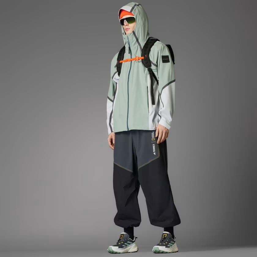 Áo Khoác gió Adidas Nam Chính Hãng - National Geographic WIND.RDY - Màu Xanh | JapanSport JD5835