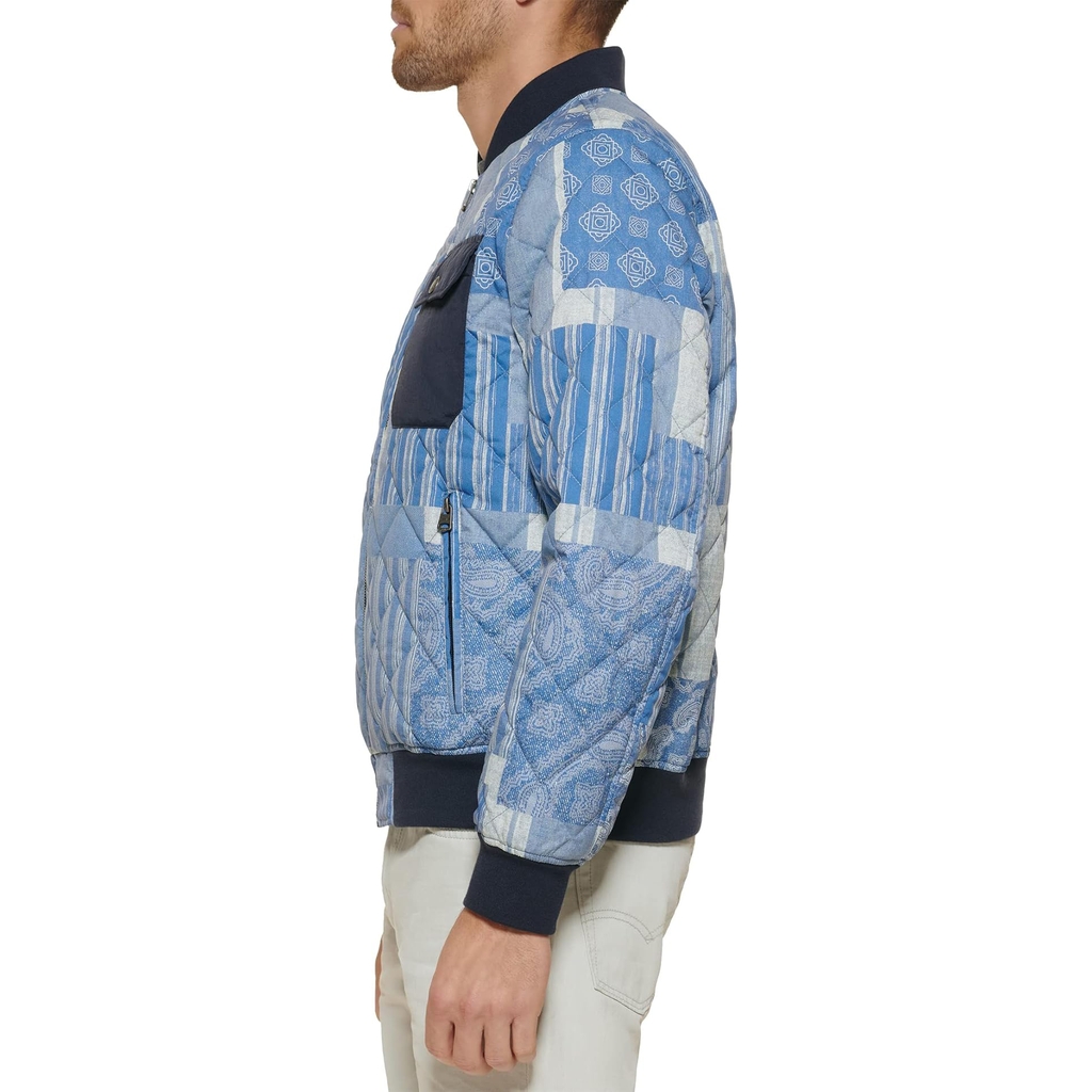 Áo Khoác Levi's Chính Hãng - Quilted Open Bottom Bomber - Màu xanh | JapanSport LM2RP433-lin