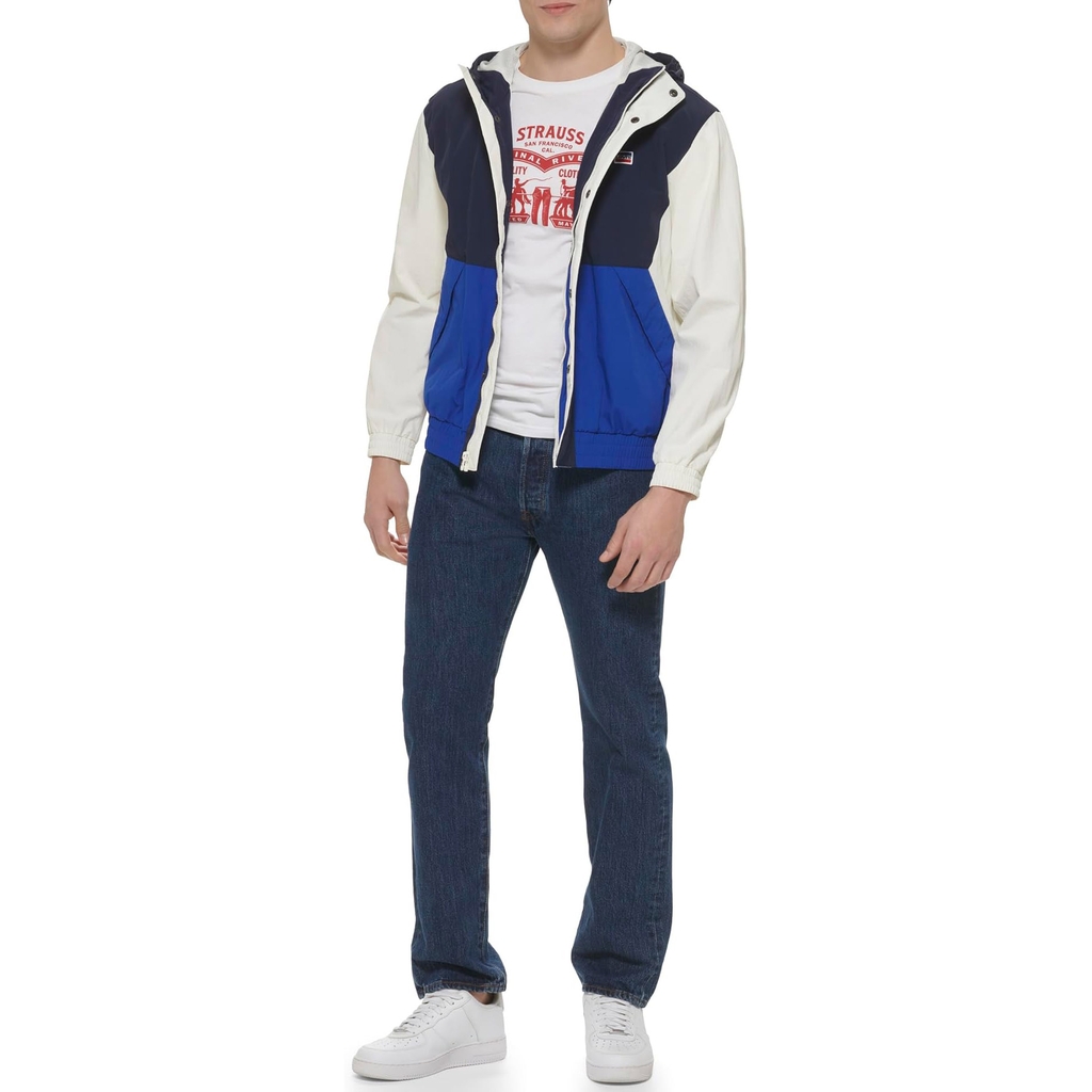 Áo Khoác Levi's Chính Hãng - Retro Color Block Windbreaker - Màu xanh | JapanSport LM3MN209