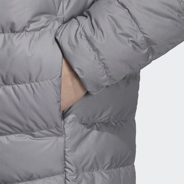 Áo Khoác lông vũ Adidas Chính Hãng - Ấm áp, chống thấm nước, có khóa kéo toàn phần WIND.RDY - Màu Xám | JapanSport HZ6069