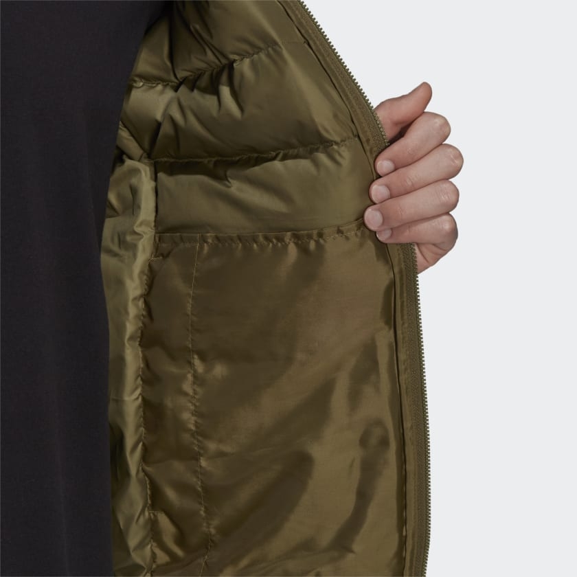 Áo Khoác lông vũ Adidas Nam Chính Hãng - Essentials Down Jacket - Olive | Japababy GT9168
