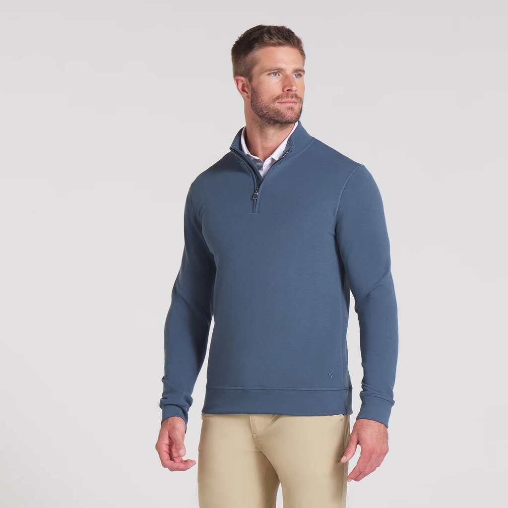 Áo Khoác Puma Nam Chính Hãng - CLOUDSPUN Fleece Men's Quarter-Zip Top - Màu Xanh | JapanSport 629567-01