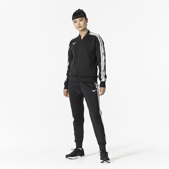 Áo Mizuno Chính Hãng - MC Line Stretch Sweat Track Jacket - Đen | JapanSport 32MCB335-09