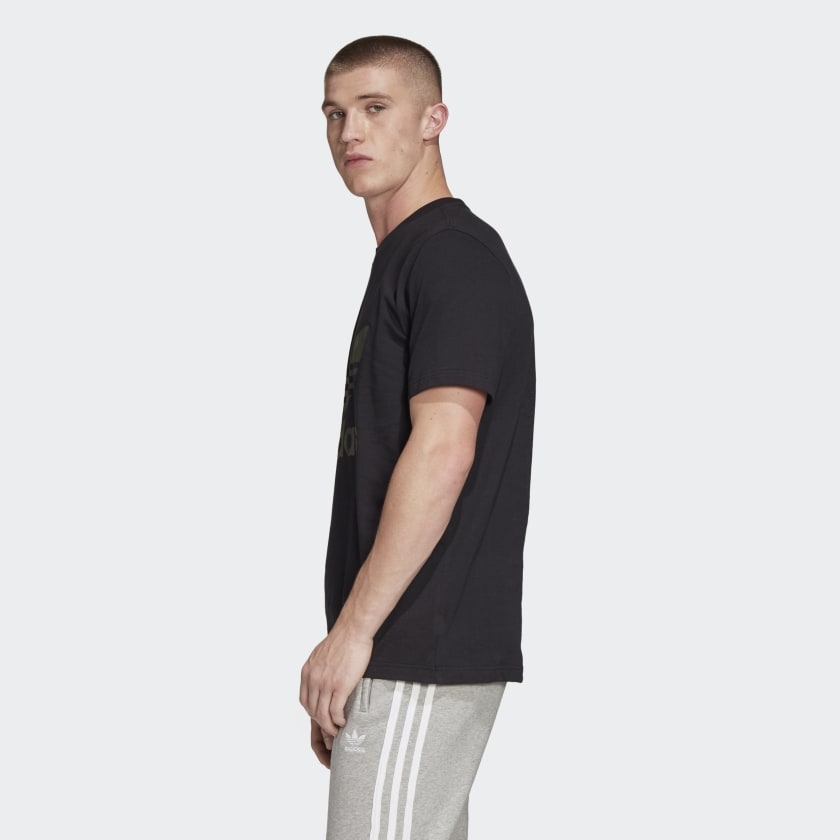 Áo Phông Adidas Chính hãng - Big Logo Camo Tee - Đen | JapanSport FM3338