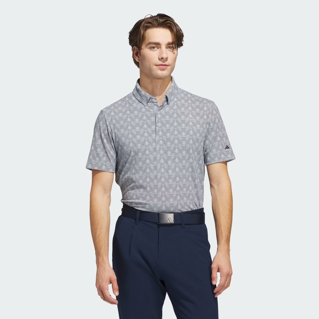 Áo Polo Adidas Nam Chính Hãng - Go-To Printed Stripe Polo Shirt - Màu xanh | JapanSport JP2329