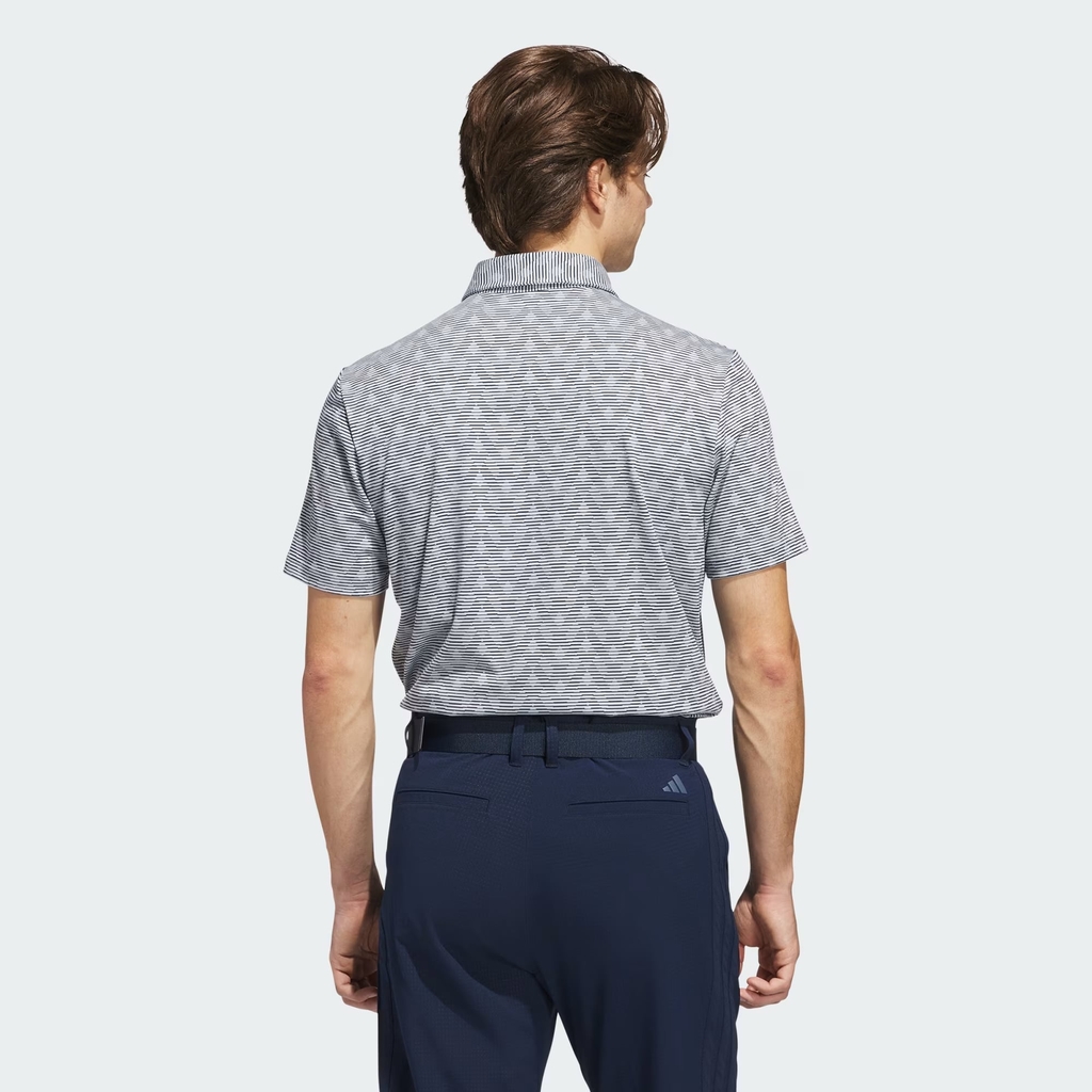 Áo Polo Adidas Nam Chính Hãng - Go-To Printed Stripe Polo Shirt - Màu xanh | JapanSport JP2329