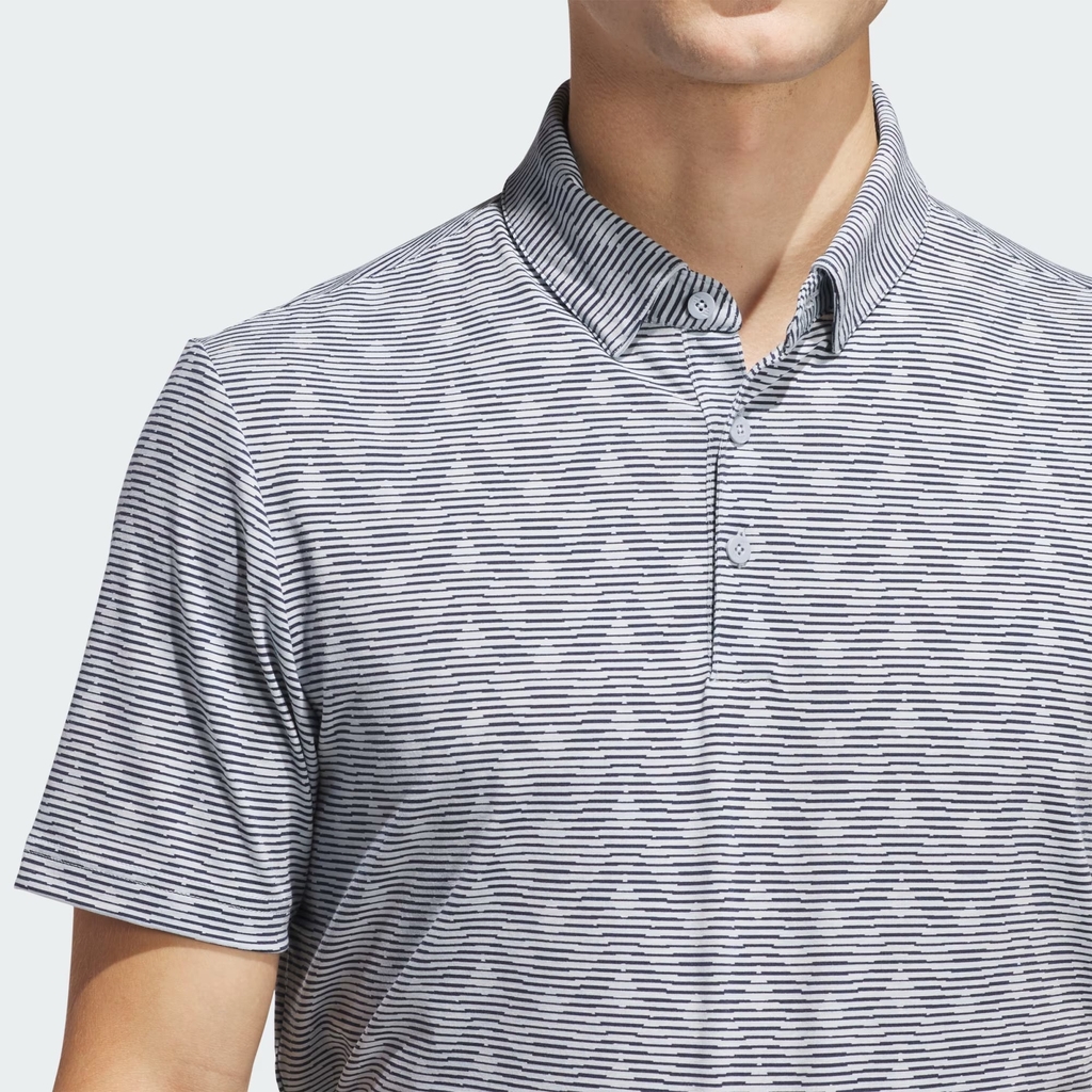 Áo Polo Adidas Nam Chính Hãng - Go-To Printed Stripe Polo Shirt - Màu xanh | JapanSport JP2329