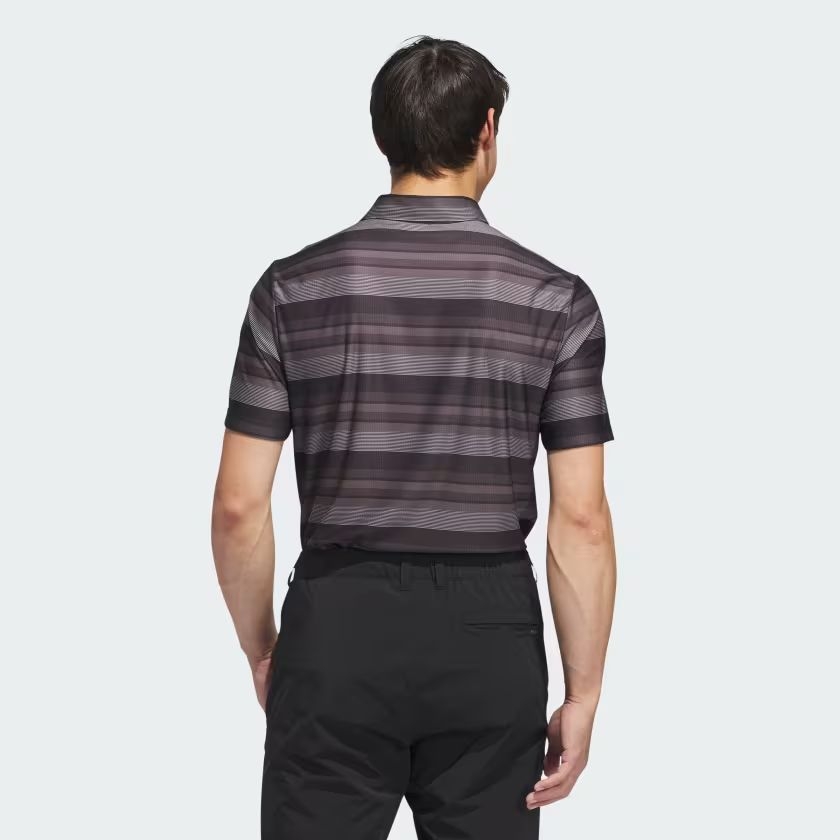Áo Polo Adidas Nam Chính Hãng - ULTIMATE365 HEAT.RDY STRIPE - Đen/Xám  | JapanSport IV7200