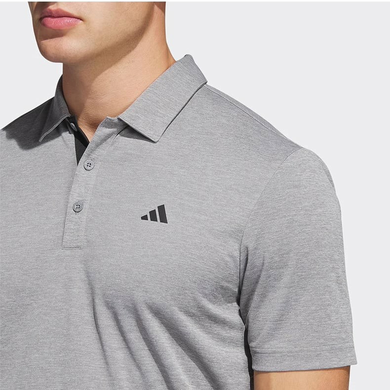 Áo Polo Golf Adidas Nam Chính Hãng -  Drive Heather Golf Polo Shirt - Màu xám | JapanSport IA5450