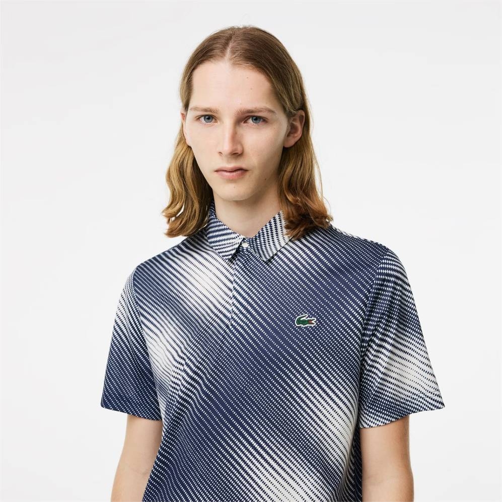 Áo Polo Lacoste Nam Chính hãng - Áo Polo Golf Lacoste Nam Dáng Suông Chống Tia UV - Màu Xanh | JapanSport DH5175-51-EV0