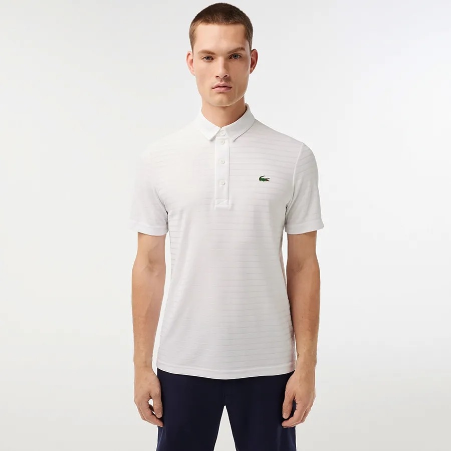 Áo Polo Lacoste Chính hãng - Sport Textured Breathable Golf - Màu Trắng | JapanSport DH6844-51-001