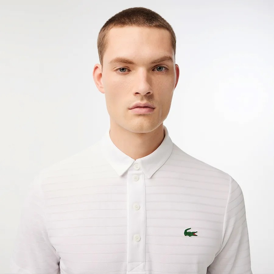 Áo Polo Lacoste Chính hãng - Sport Textured Breathable Golf - Màu Trắng | JapanSport DH6844-51-001