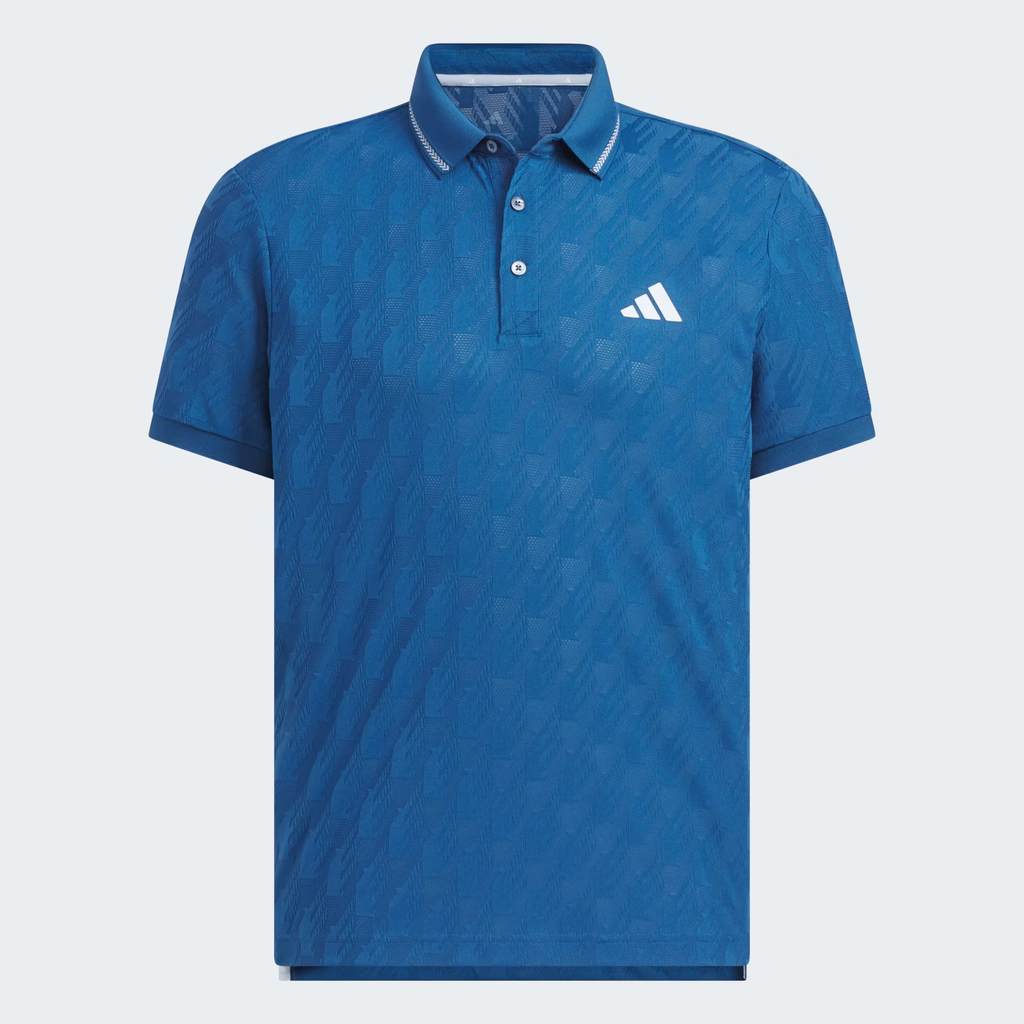 Áo Polo Adidas Nam Chính Hãng - JACQUARD SHORT-SLEEVE POLO SHIRT - Màu Xanh | JapanSport JZ4360