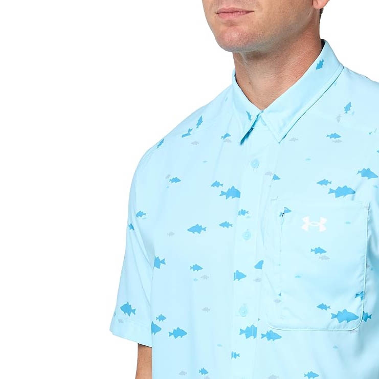 Áo Sơ mi Under Armour Chính hãng - Dockside Short Sleeve T-Shirt - Màu Xanh | JapanSport 376577-494