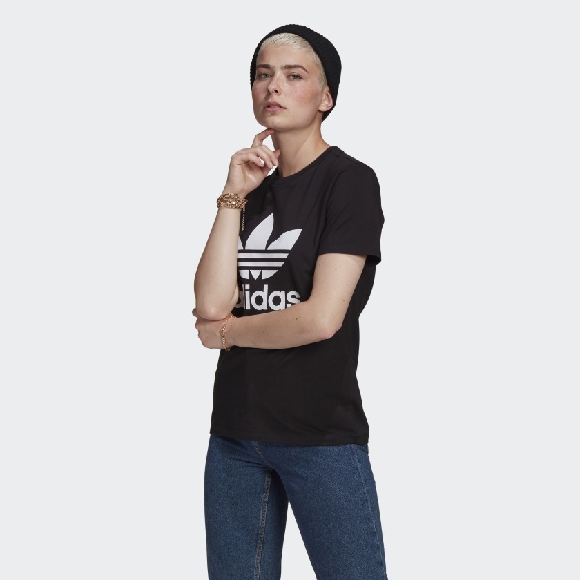 Áo Phông Adidas Nữ Chính Hãng - 3-Stripes Tee - Đen | JapanSport GN2896