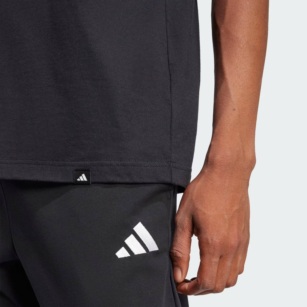 Áo Phông Adidas Nam Chính Hãng - Áo Thun Có Túi Lounge – Graphic Dép adidas - Màu Đen | JapanSport JC5283