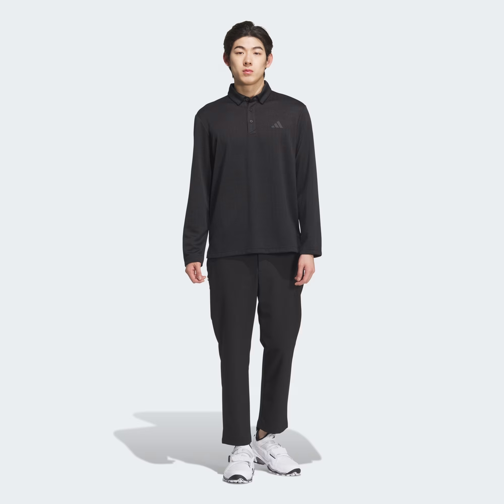 Áo Dài Tay Adidas Nam Chính Hãng - Monogram Long-Sleeve Polo Shirt - Màu Đen | JapanSport JN1232