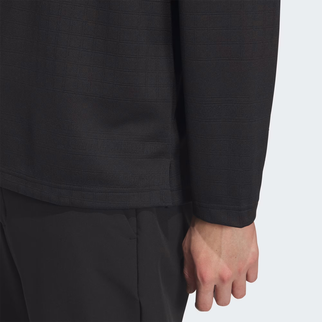 Áo Dài Tay Adidas Nam Chính Hãng - Monogram Long-Sleeve Polo Shirt - Màu Đen | JapanSport JN1232
