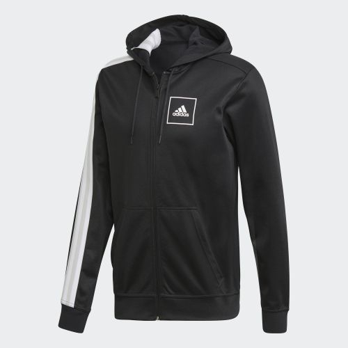 Áo Khoác Adidas Chính Hãng - 3-STRIPES PIQUÉ HOODIE - Đen | JapanSport FL3607