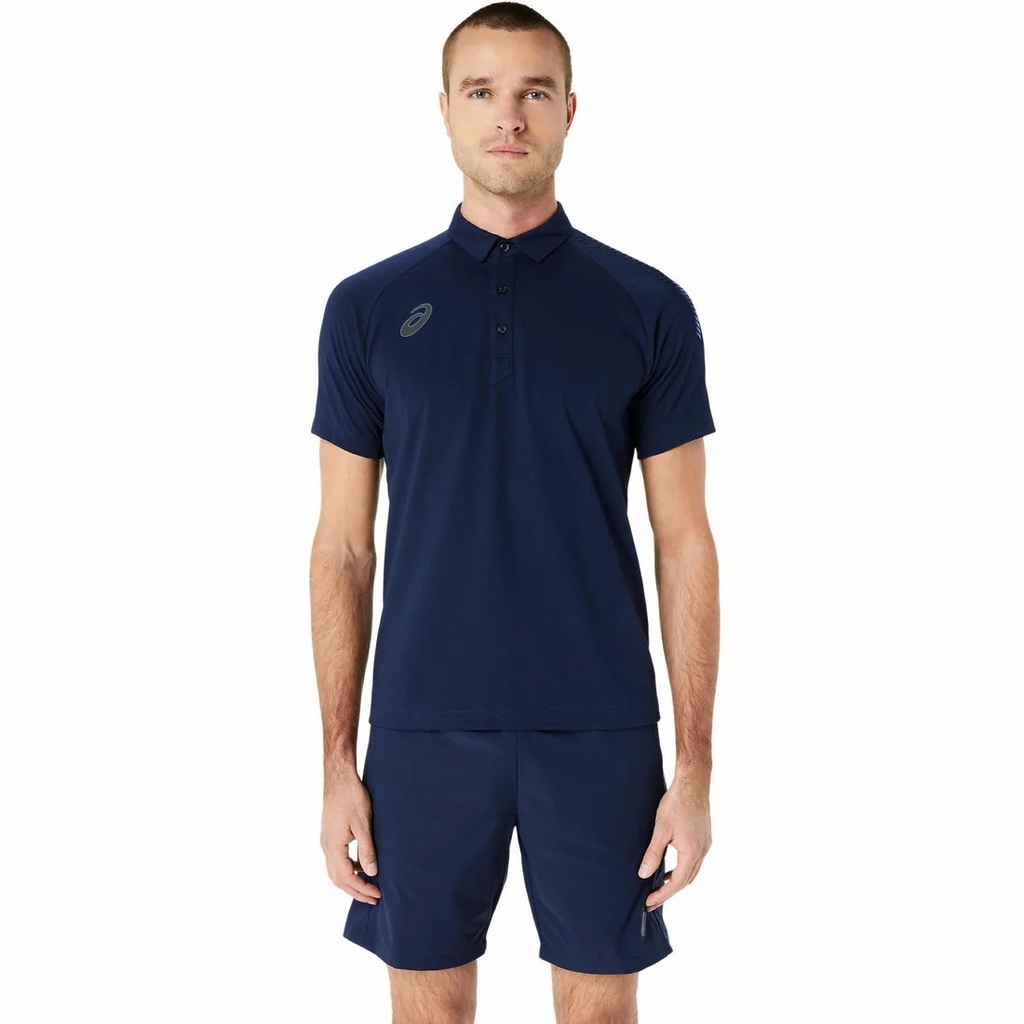 Áo Polo Asics Chính Hãng - XX DRY cotton POLO SHIRT Midnight - Màu Navy | JapanSport 2101A214-405
