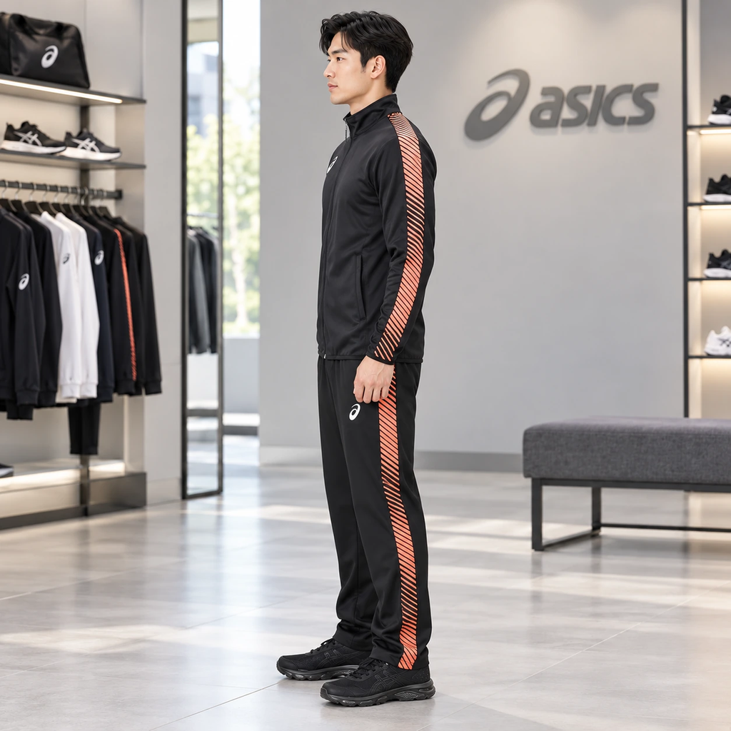 Bộ thể thao nam Asics Chính hãng - Training Jacket Slim và Cross Pants- Màu Xanh | JapanSport 2031A778 + 2031C002-002