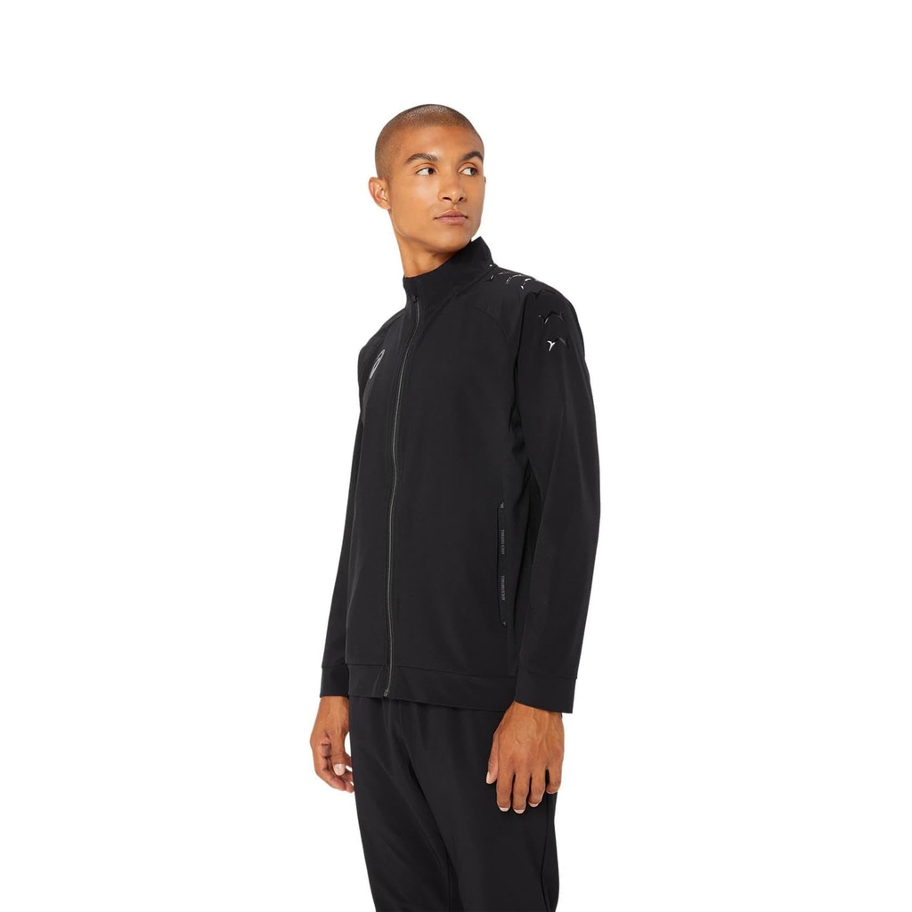 Áo Khoác Asics Chính Hãng - Soccer Wear Stretch Cross Soccer Full Zip Jacket - Màu đen | JapanSport 2101A263-001