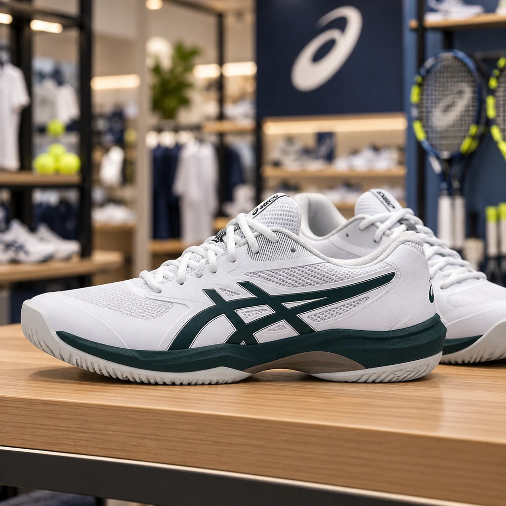 Giày Tennis Asics Nam Chính hãng - GAME FF | Nam | White/Saxon Green | JapanSport 1041A489-100