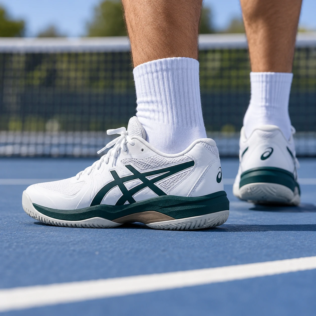Giày Tennis Asics Nam Chính hãng - GAME FF | Nam | White/Saxon Green | JapanSport 1041A489-100