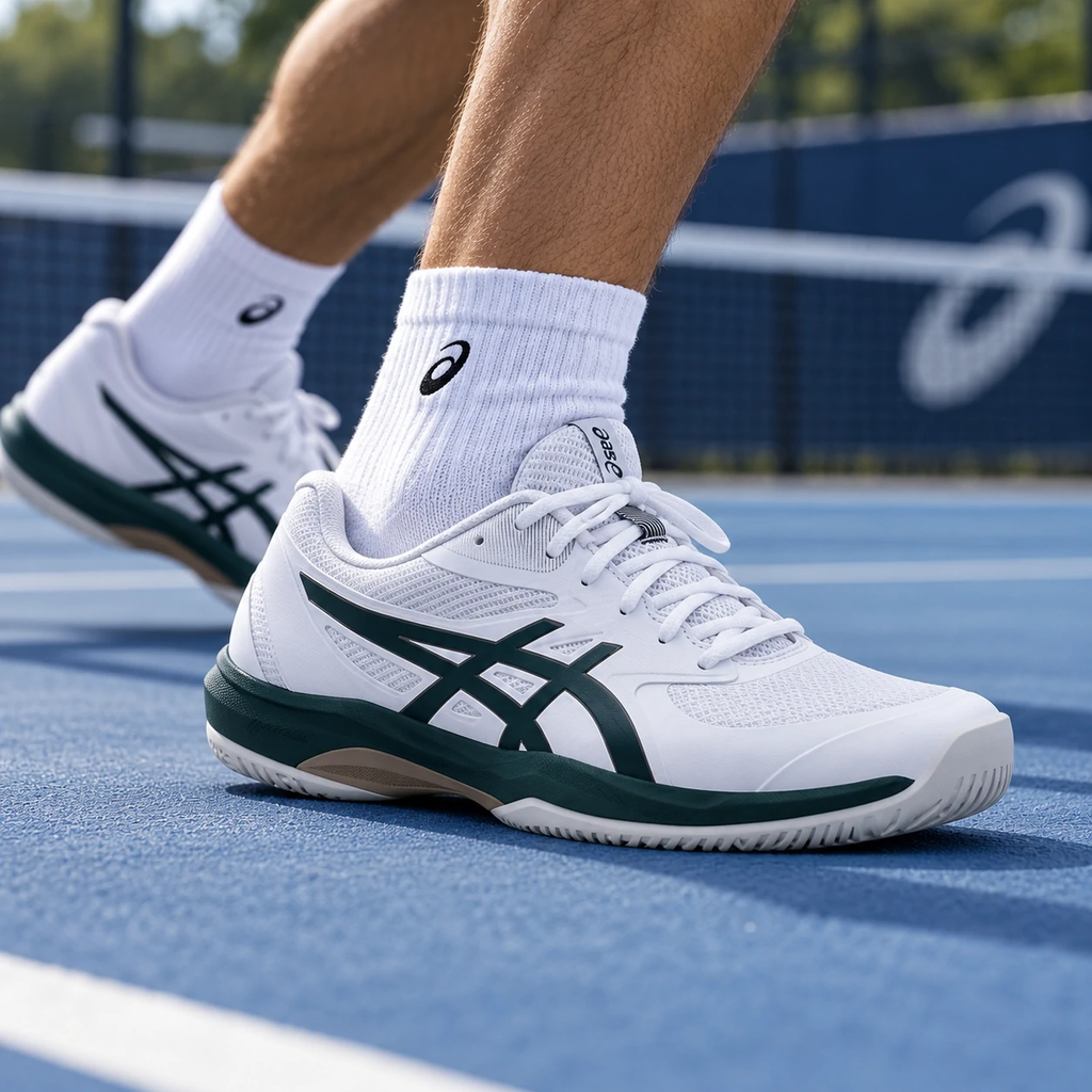 Giày Tennis Asics Nam Chính hãng - GAME FF | Nam | White/Saxon Green | JapanSport 1041A489-100