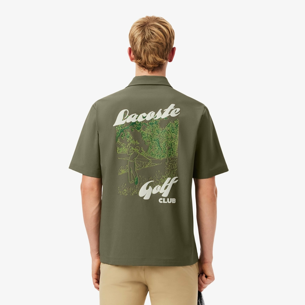 Áo Polo Lacoste Chính hãng - Ultra Dry Printed Stretch - Màu Xanh | JapanSport CH4903-51-E9F