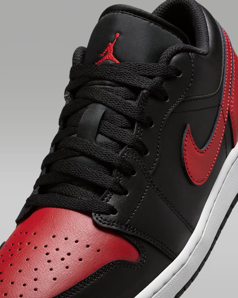 Giày Nam Nike Chính Hãng - Air Jordan 1 Low - Màu Đen Đỏ | JapanSport 553558-067