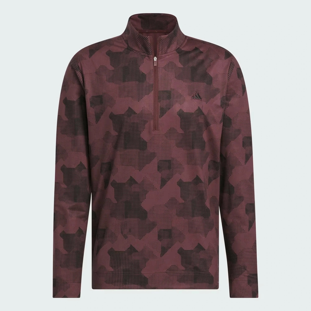 Áo Khoác Adidas Chính Hãng - Go-To Printed Quarter-Zip Sweatshirt - Màu Đỏ | JapanSport IK3018