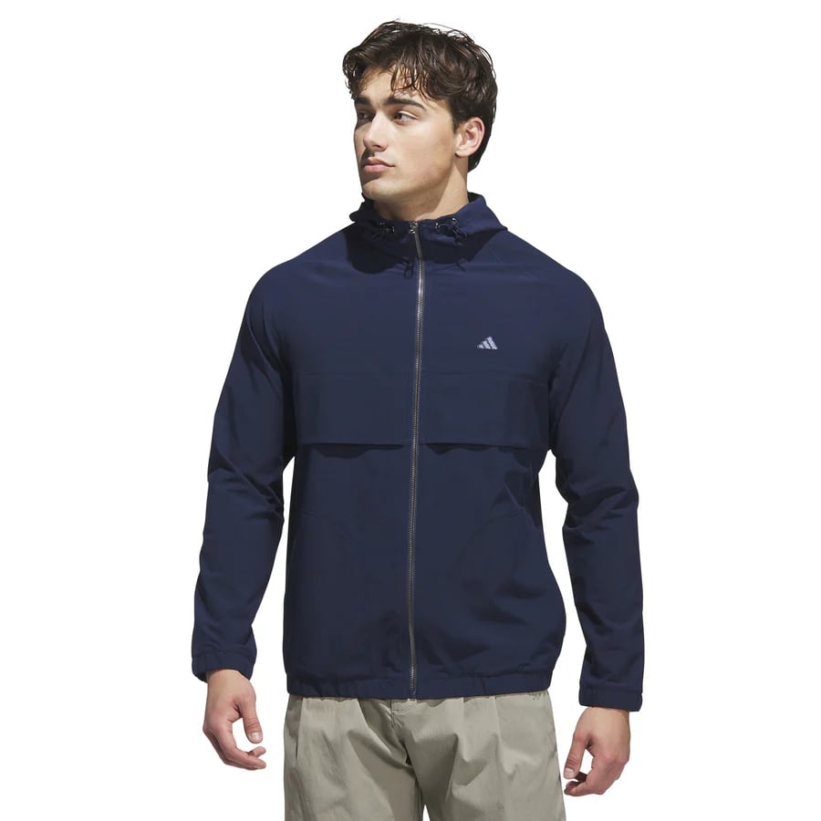 Áo Khoác Adidas Chính Hãng - Golf Go-To Full Zip Windbreaker - Màu Navy | JapanSport JL7914