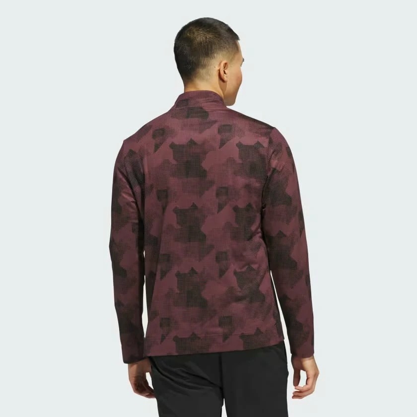 Áo Khoác Adidas Chính Hãng - Go-To Printed Quarter-Zip Sweatshirt - Màu Đỏ | JapanSport IK3018
