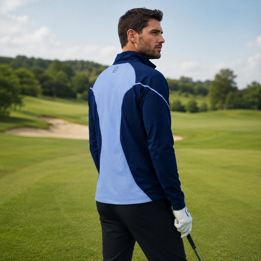 Áo Khoác FOOTJOY Chính Hãng - Long-Sleeve Full-Zip Jacket Lightweight Stretch Water-Repellent - Màu Navy | JapanSport 81819-FJ-S24-M13