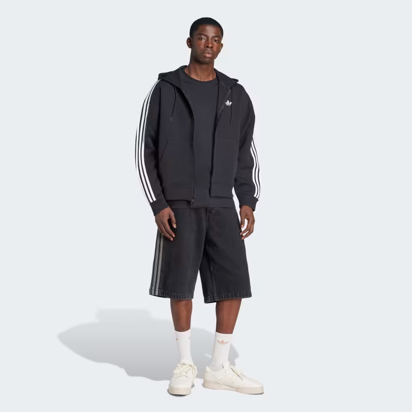 Áo Khoác Adidas Nam Chính Hãng - Adicolor Spacer Oversized Hoodie - Màu Đen | JapanSport   JX1507