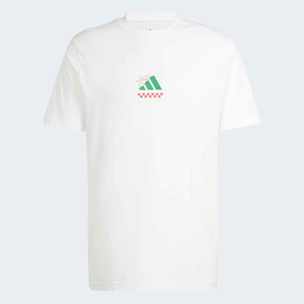 Áo Phông Adidas Nam Chính Hãng - Graphic Lounge Pizza - Màu Trắng | JapanSport JJ4016