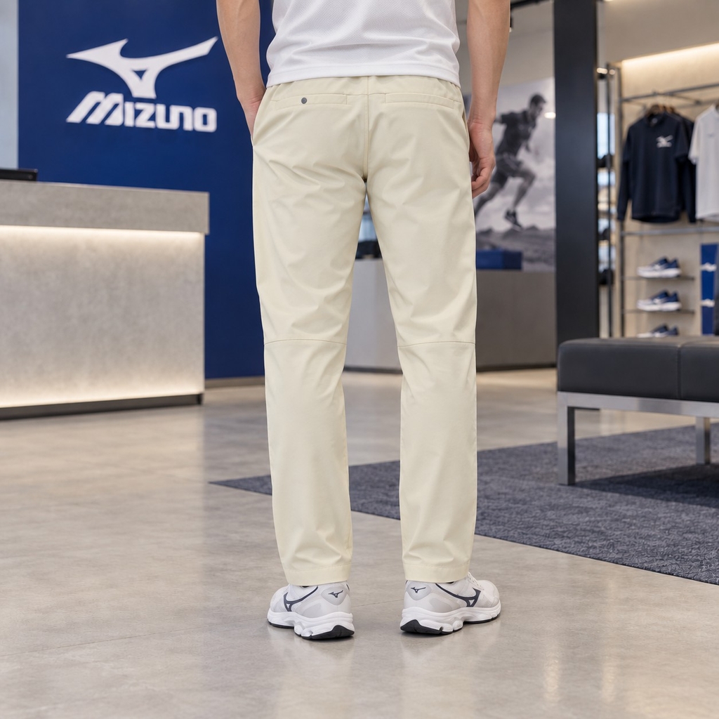Quần Mizuno Nam Chính Hãng -  BUDDY Tech Shield Tapered Pants - Màu Cream White | JapanSport B2MFB51003