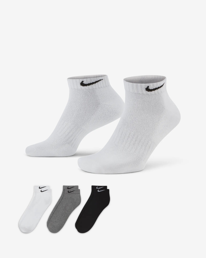 Tất Nike Chính Hãng - Everyday Cushioned - Đen/Trắng/Xám | JapanSport SX7670-964