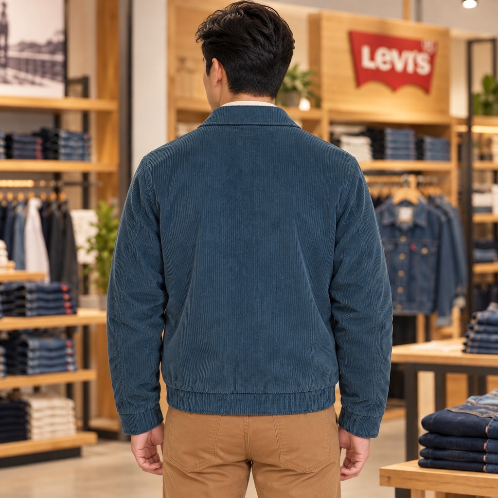 Áo Khoác Levi's Chính Hãng -  Levi’s Corduroy Bomber Jacket -Grey  | JapanSport   LM3OC275-gry