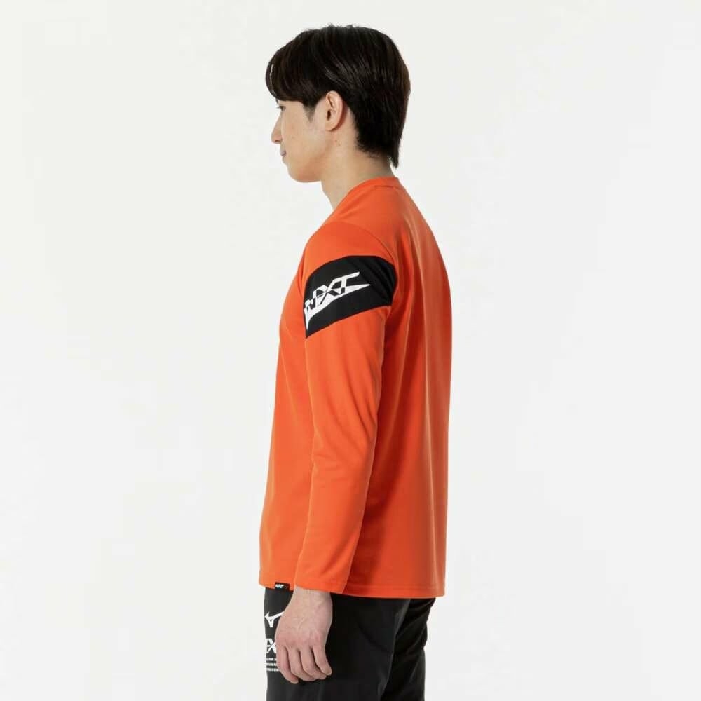 Áo Dài Tay Nam Mizuno Chính Hãng - N-XT Long Sleeve T-Shirt - Màu Cam | JapanSport 32JAB740-55